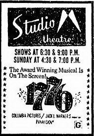 Studio M - Dec 22 1972 Ad